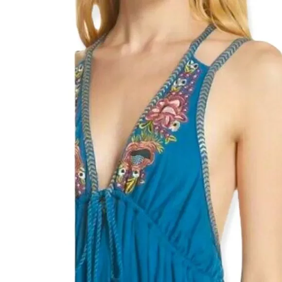 Free People Turquoise Lovers Cove Embroidered Halter Mini Dress in Size  Small is available for purchase on au PAY Market - Imported Goods Online  Store Co.Ltd. | au PAY Market